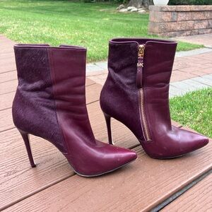 Women's Burgundy Ankle Boots